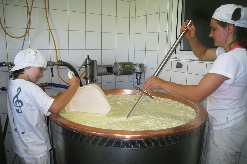 Fromagerie à la ferme. Photo : famille Biegger